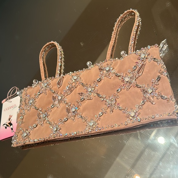 OCEANUS Caliope Crystal Beaded Crop Top - Picture 4 of 7